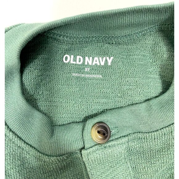 OLD NAVY POLO SHIRT w/ Collar Boys MEDIUM Short Sleeve 3T Light Green NWOT - Picture 4 of 5